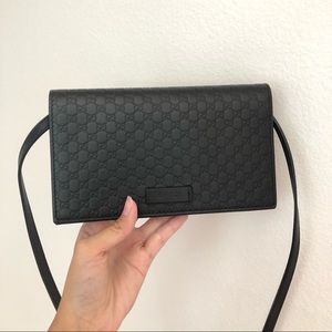 Gucci Leather Guccissima Mini Crossbody Bag